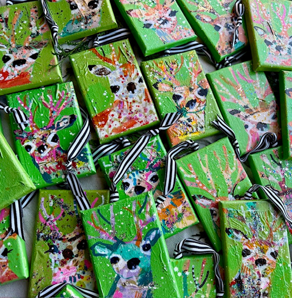 Footie Pajamas Green Reindeer