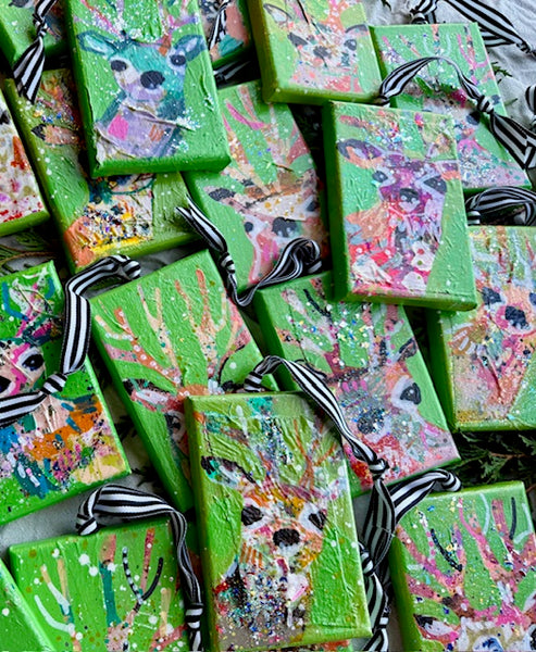 Footie Pajamas Green Reindeer