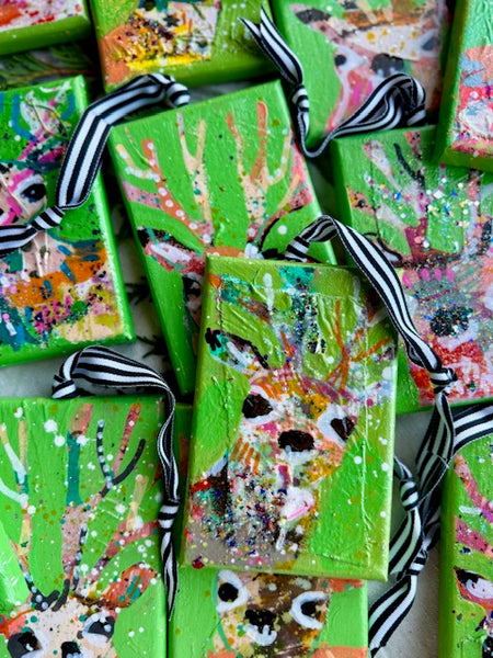 Footie Pajamas Green Reindeer