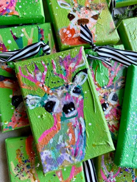 Footie Pajamas Green Reindeer