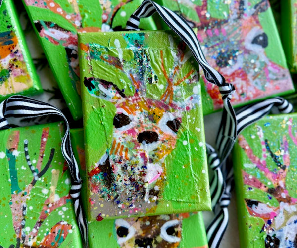 Footie Pajamas Green Reindeer