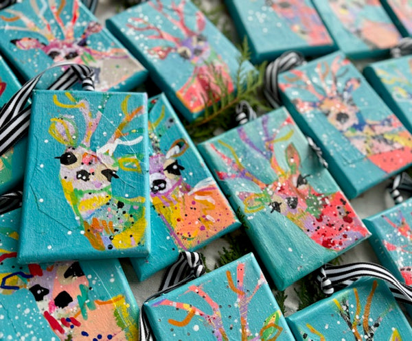 Pecan Tassie Turquoise Reindeer