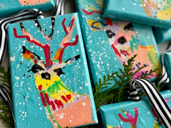 Pecan Tassie Turquoise Reindeer