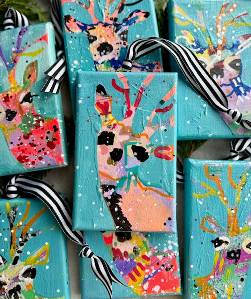 Pecan Tassie Turquoise Reindeer