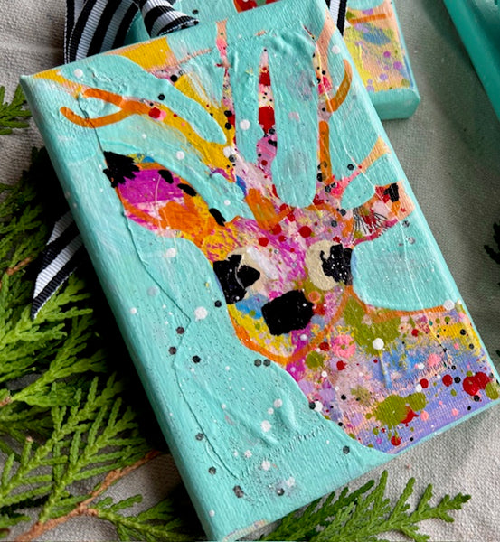 Angel-Choir Aqua Reindeer