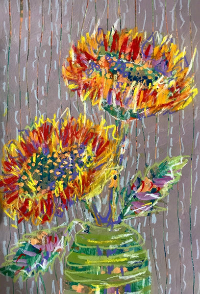 Derick Loves Sunflowers, 12x18