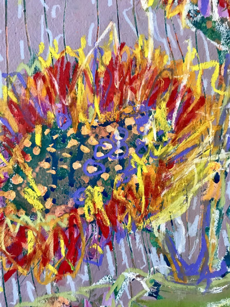 Derick Loves Sunflowers, 12x18